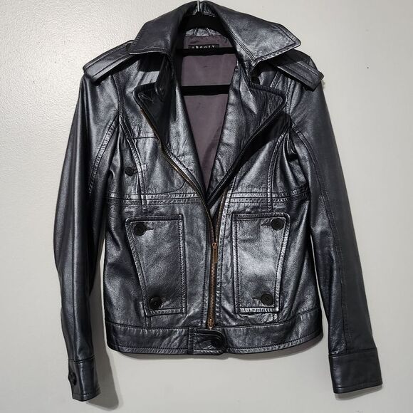 Theory Leather Jacket Size 2 - Picture 8 of 11